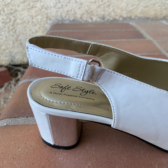 Soft Styles by Hush Puppies White Slingback Shoes - Picture 7 of 10